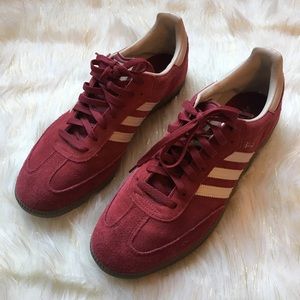 maroon adidas samba